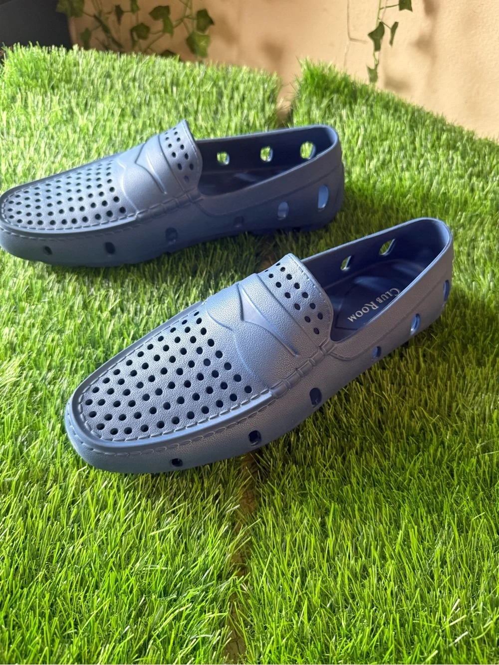 Charter Club Men’s Perforated Slip-On Loafers - Gray